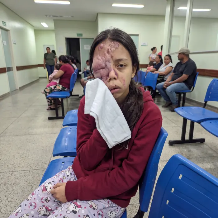 Luiza com o avô